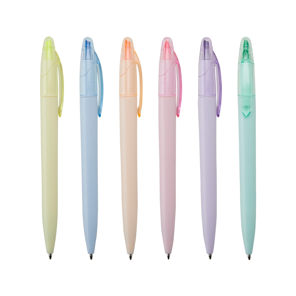 Caneta Personalizada Com Marca Texto