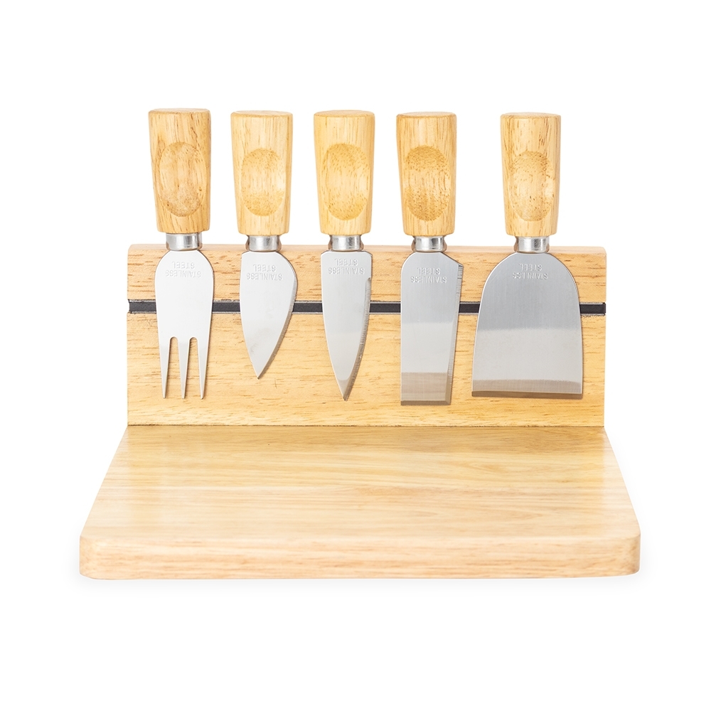 Kit Queijo Personalizado Em Bambu