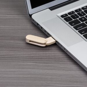 Pen Drive Em Bambu Personalizado